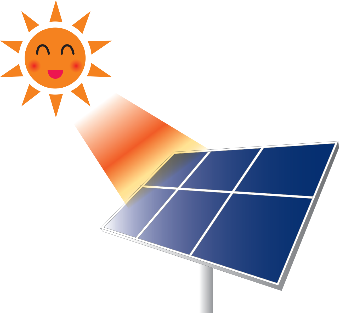 太陽光パネルで発電